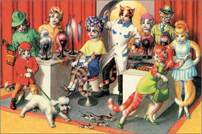 QP942 Beauty Parlor ANIMAL CATS