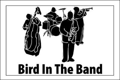 RMP66 Bird in the Band - Black and White MUSIC