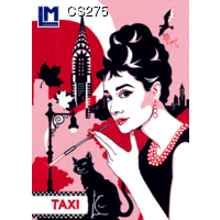 CS275 Katharine Hepborn 3D Postcard (Music, Celebrity)