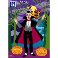 LP326 DRACULA 3D Animated Postcards (Halloween, Holiday)