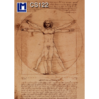CS122 Vitruvian Man LEONARDO DA VINCI 3D Postcard (Art)