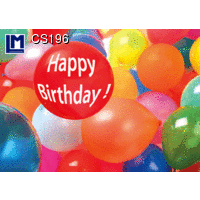 CS196 HAPPY BIRTHDAY BALLOONS 3D Postcard