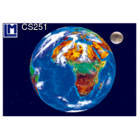 CS251 EARTH AND MOON 3D Postcard