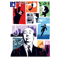CS290 ALFRED HITCHCOCK 3D Postcard (Art)
