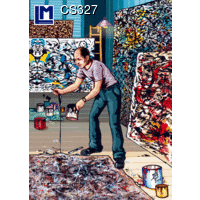 CS327 Jackson Pollock 3D Postcard (Art)