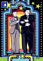 CS324 Laurel and Hardy Postcard CELEBRITY
