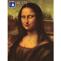 KL171 DA VINCI TWINKLING MONA LISA Postcard ART