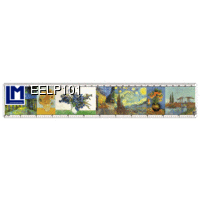 EELP101 VINCENT VAN GOGH Ruler Art