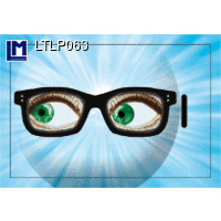 LTLP063 GLASSES AND FUNNY EYES Luggage Tag
